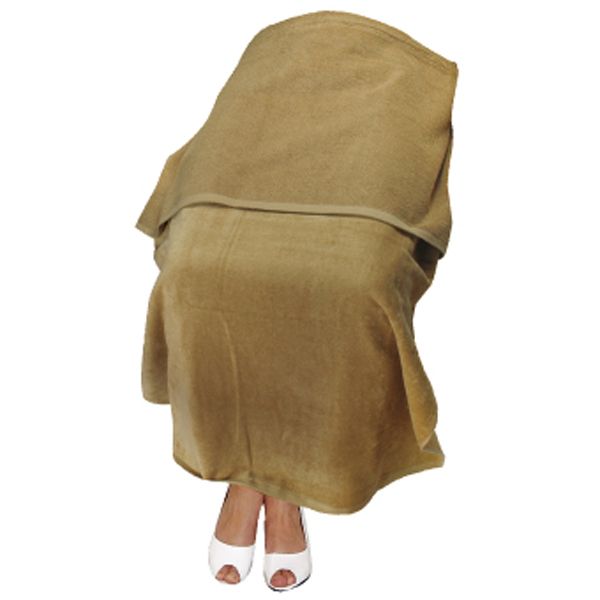 おひざかけ＆バスタオル ブラウン