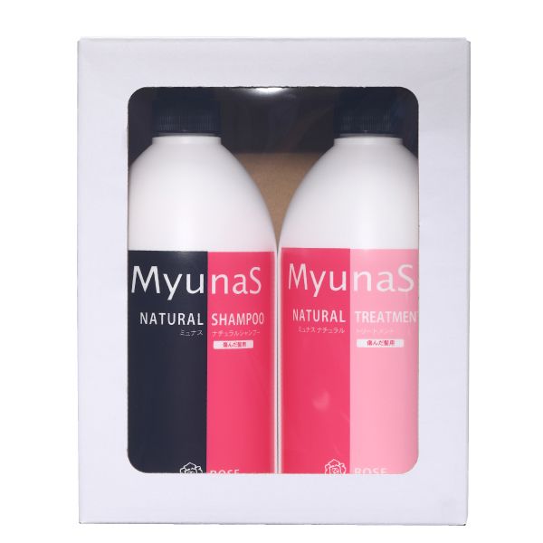 ミュナスナチュラルシャンプー＆トリートメントセット RO（ローズ）【セット割引き 5セット以上購入で￥1,880！(1セットあたり)】