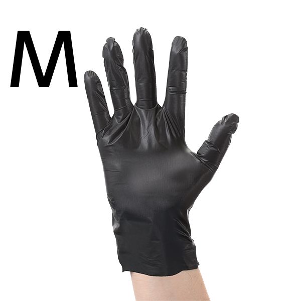 きれいな手 つかいきりグローブ ブラック 100枚入 M