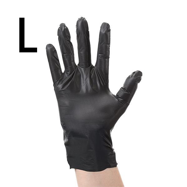 きれいな手 つかいきりグローブ ブラック 100枚入L