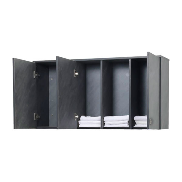 ノルディックキャビネットC-02 上部 タイルストーン調ブラック