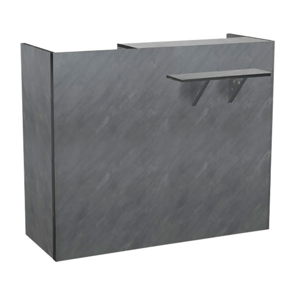 ノルディックレジカウンター タイルストーン調ブラック