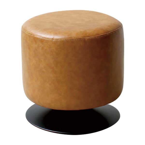 ラウンドスツール キャメル 2脚セット