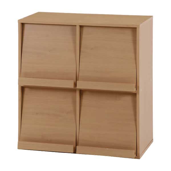 ディスプレイラック 4マス DP8085NA ナチュラル