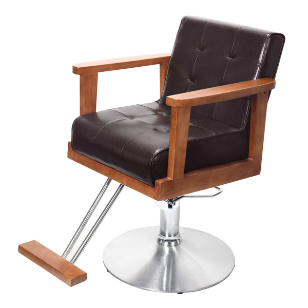 スタイリングチェア AL-01（シート+ベース） ダークブラウン