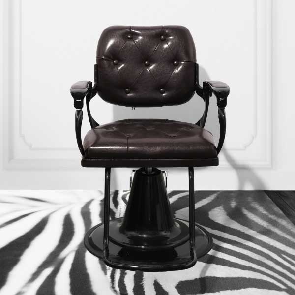 ヨーロピアン風スタイリングチェア BC-01（シート+ベース） ダークブラウン