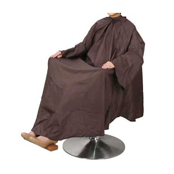 801しわ加工袖付カットクロスロング ブラウン(名入有) 10枚～