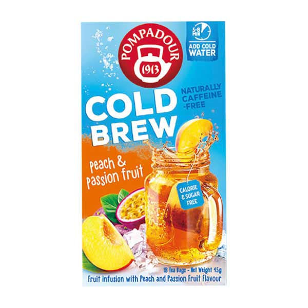 ＊ポンパドール コールドブリュー ピーチ＆パッションフルーツ 45g（2.5g×18袋）