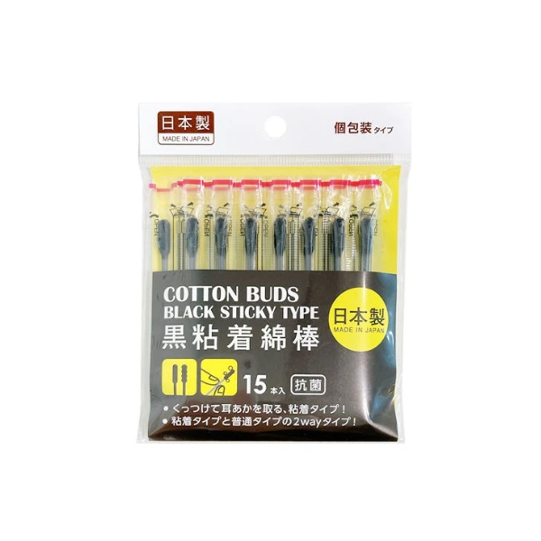 黒粘着綿棒 15本入 (12セット)