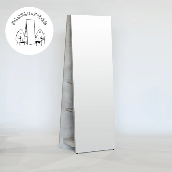 tongari トンガリ/ドレッサー 全身ミラー（両面） モルタル【送料込み】