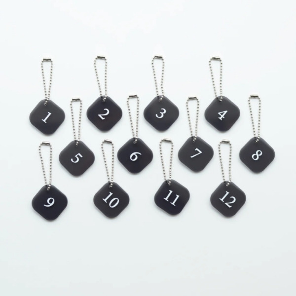 ロッカーキーホルダー カドマル スモークブラック（12個セット）