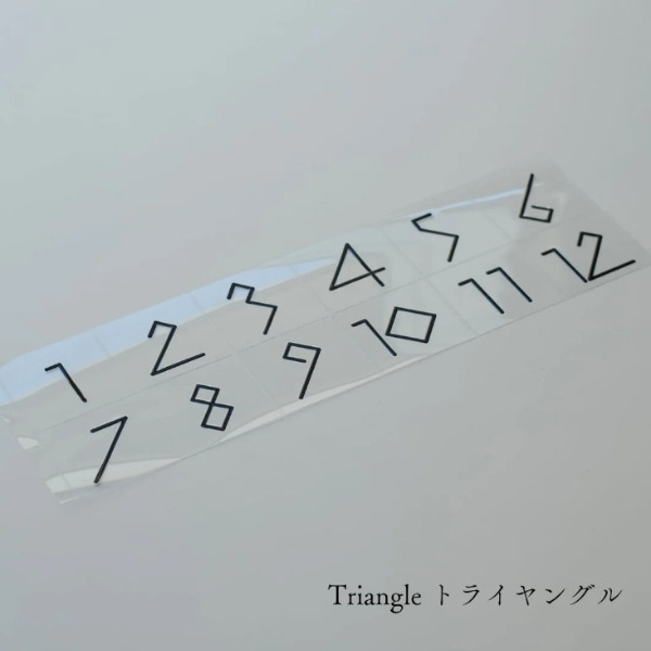 ロッカーナンバー カッティングシート トライアングル（12枚セット）