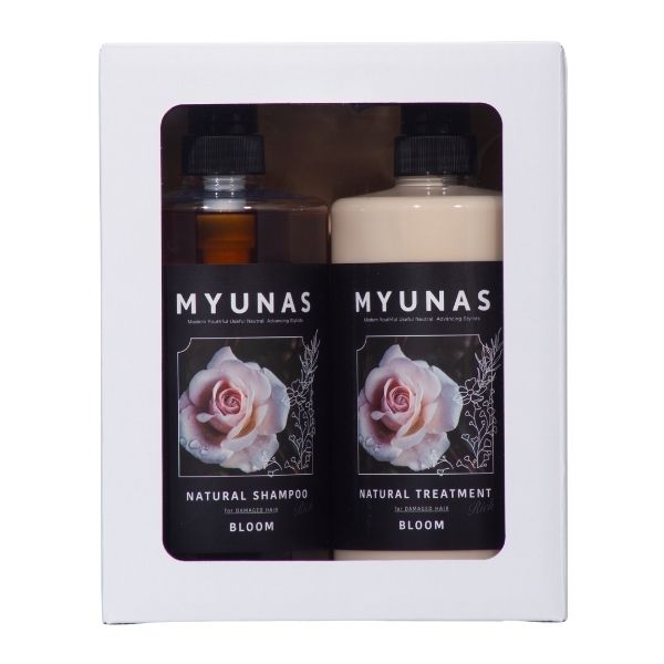ミュナス ナチュラルシャンプー＆トリートメント リッチセット ブルーム （包装費用は別途90円いただきます）