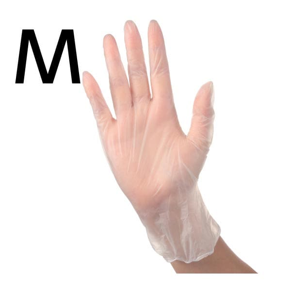 クリア手袋M