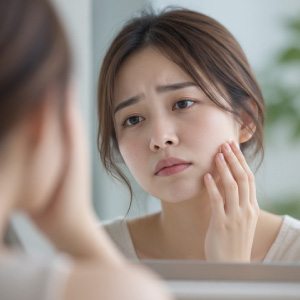 美容ケアをイメージする女性