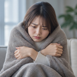 慢性的な冷え性をイメージする女性