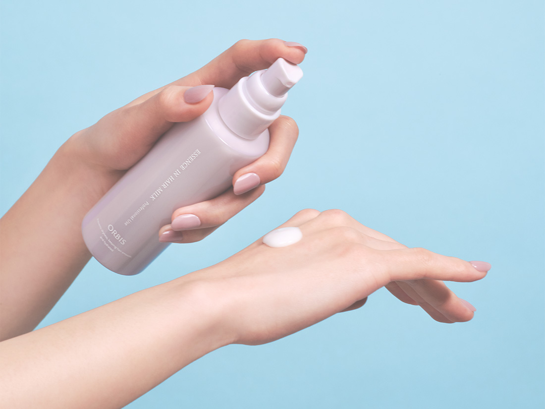 仕上がりが軽やかで、使いやすいベタつきにくいミルクタイプ