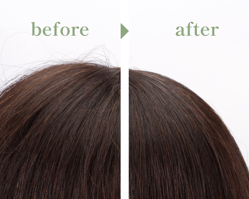 大きいブラシでサッと瞬間ケア